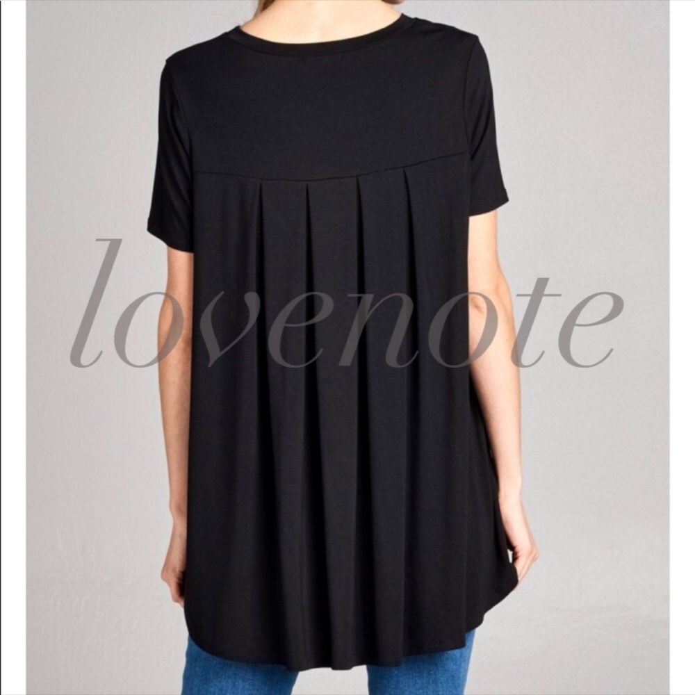 1 M • Tunic Tee Short Sleeve Hi Low Hem - Picture 4 of 5